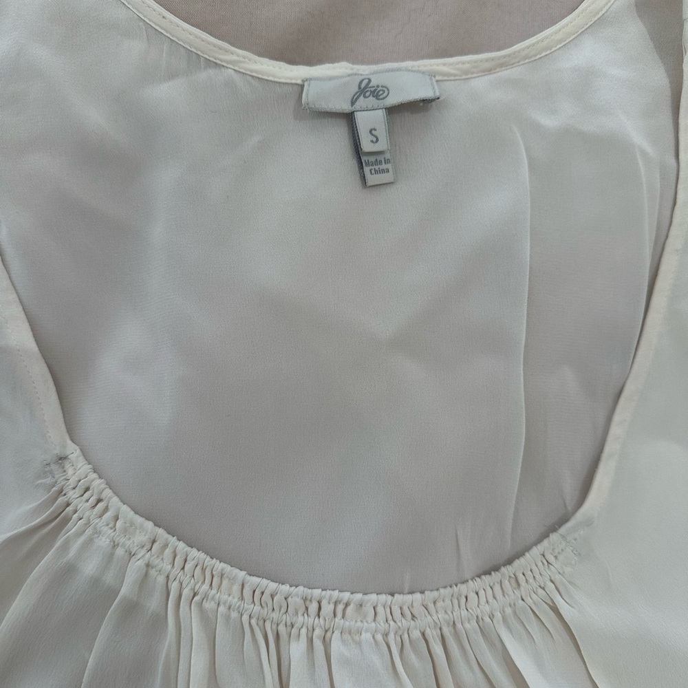 JOIE Cream Silk Blouse